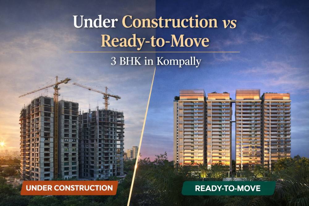 Under Construction vs Ready-to-Move 3 BHK in Kompally