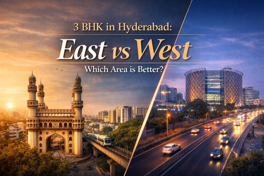 3 BHK in Hyderabad: East vs West – Which Area is Better?